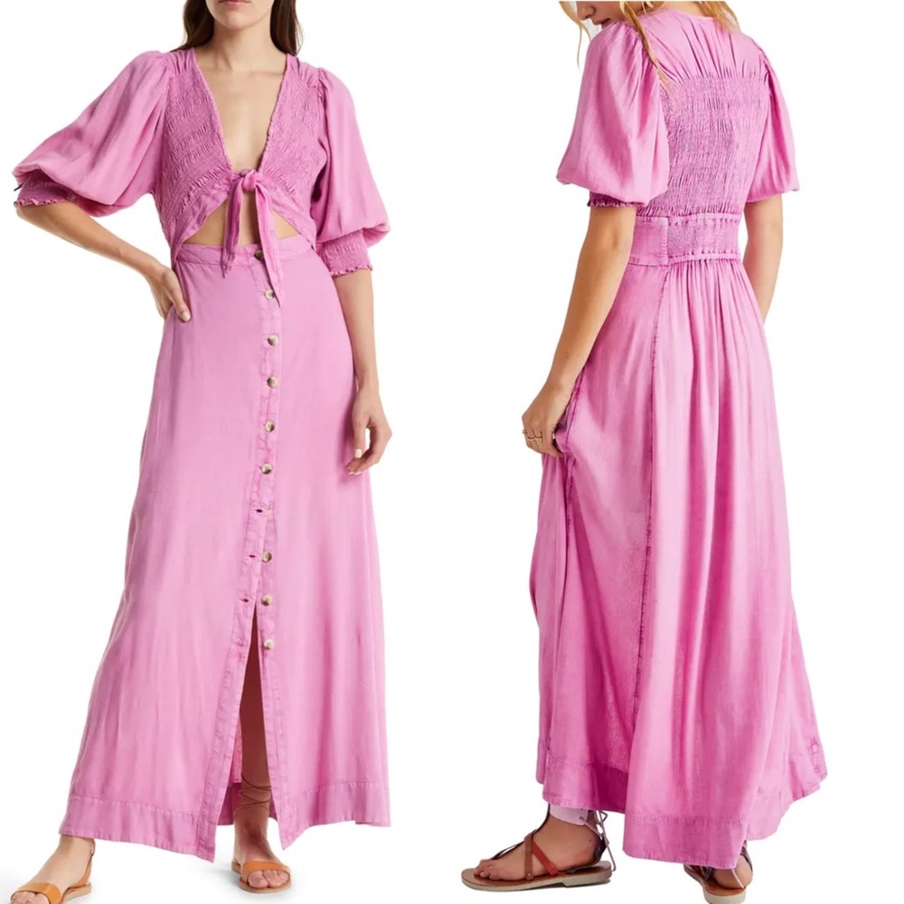 FREE PEOPLE String of Hearts Cutout Maxi Dress